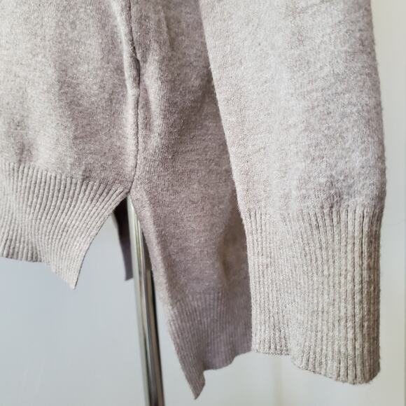 Dreamers Basic Sweater Heather Mocha Oversized Viscose Blend V-Neck Women XS - Picture 7 of 10